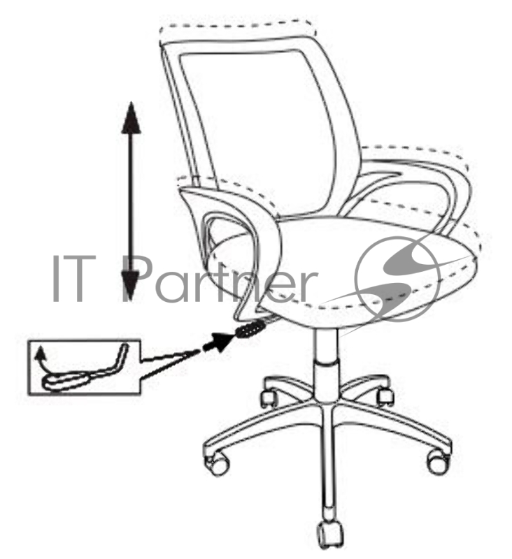 Кресло Бюрократ CH-695NLT темно-серый TW-04 сиденье черный TW-11 сетка/ткань крестовина пластик