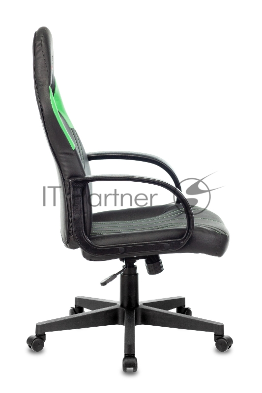 Кресло игровое Бюрократ ZOMBIE RUNNER черный/зеленый искусственная кожа крестовина пластик