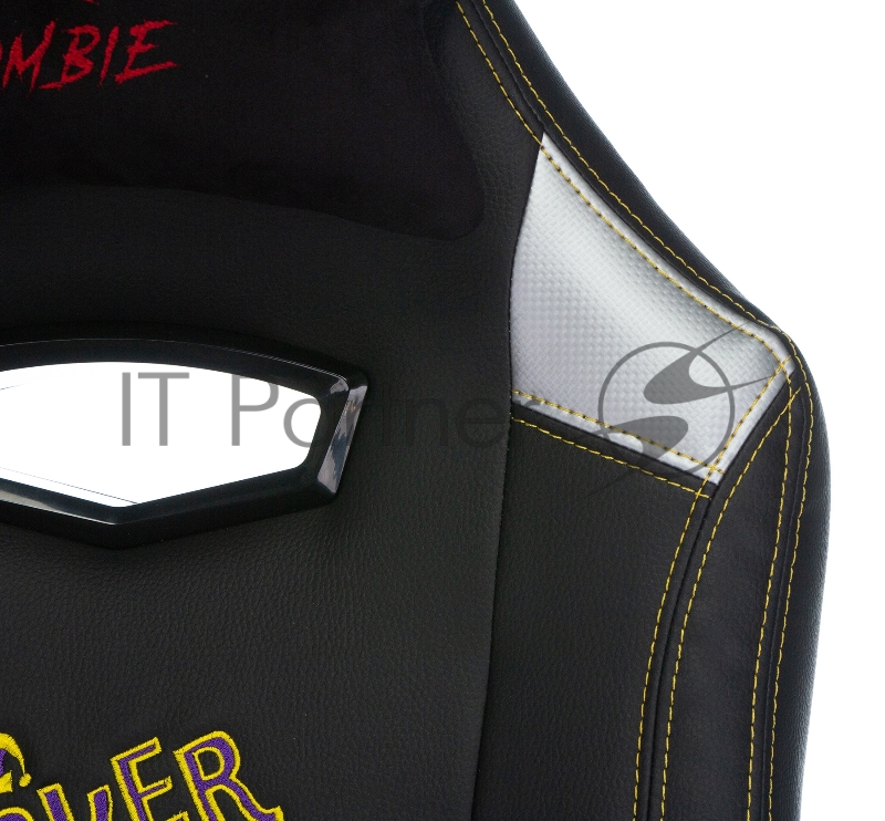 Кресло игровое Zombie HERO JOKER черный/фиолетовый искусственная кожа с подголов. крестовина пластик