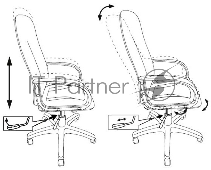 Кресло руководителя Бюрократ CH 727 черный крестовина пластик