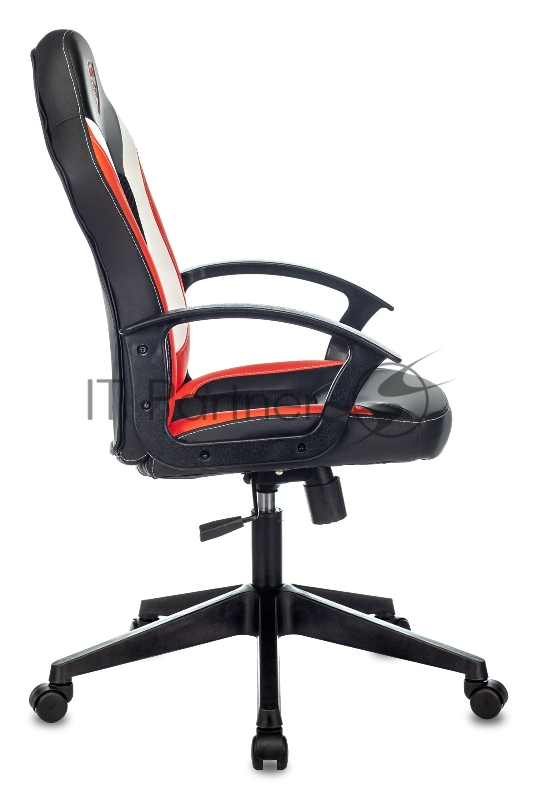 Кресло игровое Zombie 11 черный/красный текстиль/эко.кожа крестовина пластик