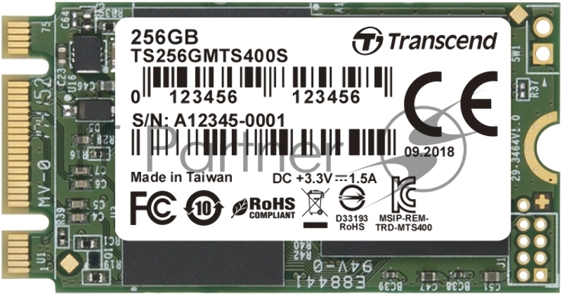 накопитель Transcend SSD 256Gb M.2 400 Series TS256GMTS400S