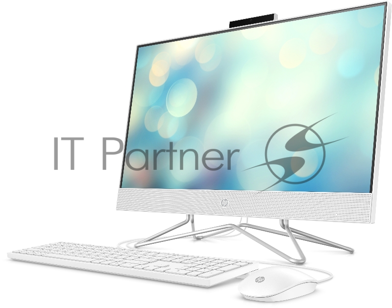Моноблок HP 24-df0029ur NT 23.8 FHD(1920x1080) Celeron J4025, 4GB DDR4 2400 (1x4GB), SSD 128Gb, Intel Internal Graphics, noDVD, kbd&mouse wired, HD Webcam, Snow White, FreeDos, 1Y Wty