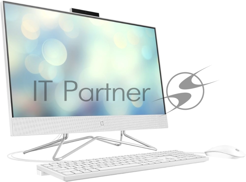 Моноблок HP 24-df0029ur NT 23.8 FHD(1920x1080) Celeron J4025, 4GB DDR4 2400 (1x4GB), SSD 128Gb, Intel Internal Graphics, noDVD, kbd&mouse wired, HD Webcam, Snow White, FreeDos, 1Y Wty
