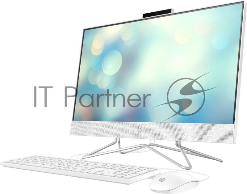 Моноблок HP 24-df0029ur NT 23.8 FHD(1920x1080) Celeron J4025, 4GB DDR4 2400 (1x4GB), SSD 128Gb, Intel Internal Graphics, noDVD, kbd&mouse wired, HD Webcam, Snow White, FreeDos, 1Y Wty