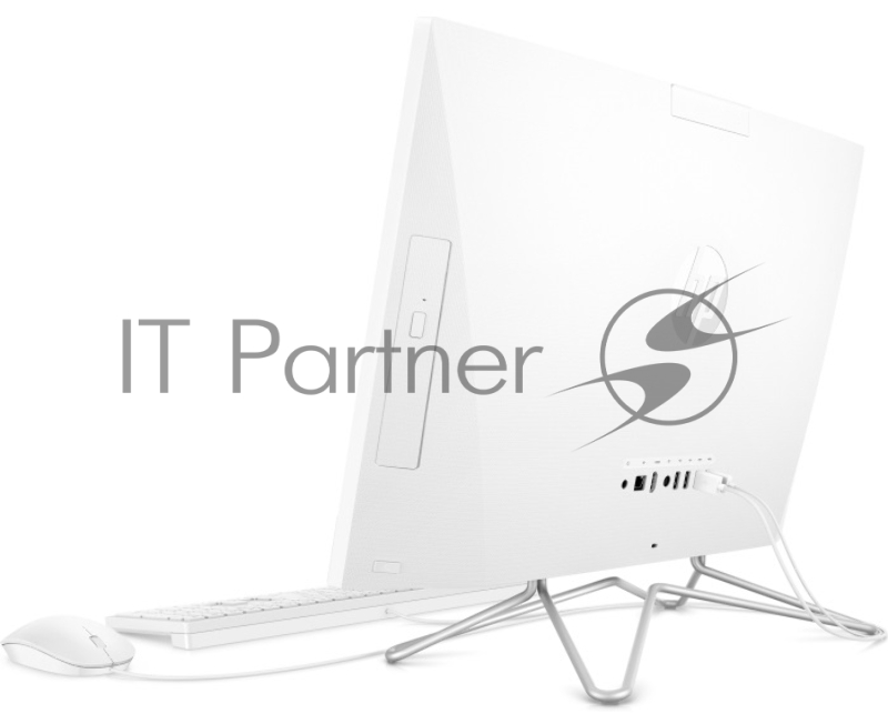 Моноблок HP 24-df0029ur NT 23.8 FHD(1920x1080) Celeron J4025, 4GB DDR4 2400 (1x4GB), SSD 128Gb, Intel Internal Graphics, noDVD, kbd&mouse wired, HD Webcam, Snow White, FreeDos, 1Y Wty