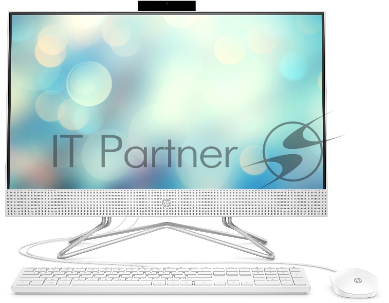Моноблок HP 24-df0029ur NT 23.8 FHD(1920x1080) Celeron J4025, 4GB DDR4 2400 (1x4GB), SSD 128Gb, Intel Internal Graphics, noDVD, kbd&mouse wired, HD Webcam, Snow White, FreeDos, 1Y Wty