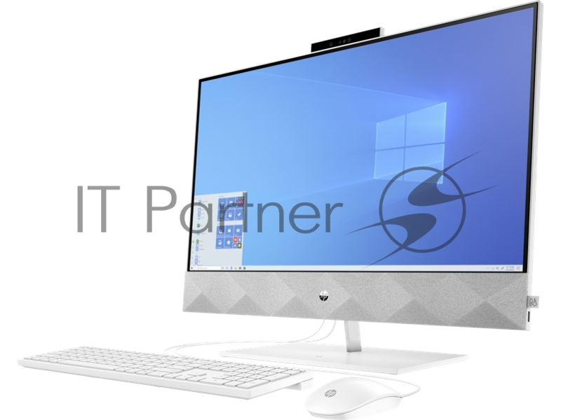 Моноблок HP Pavilion I 27-27-d0005ur NT 27 (1920x1080) Core i3-10300T, 4GB DDR4 2666 (1x4GB), SSD 128Gb, Internal graphics, no DVD, kbd&mouse wired, 5MP Webcam, White, Win10, 1Y Wty