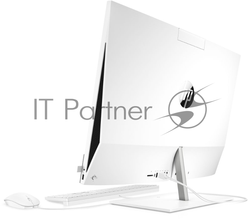 Моноблок HP Pavilion I 27-27-d0006ur NT 27 FHD(1920x1080) Core i3-10300T, 4GB DDR4 2666 (1x4GB), SSD 256Gb, Internal graphics, no DVD, kbd&mouse wired, 5MP Webcam, White, FreeDos, 1Y Wty