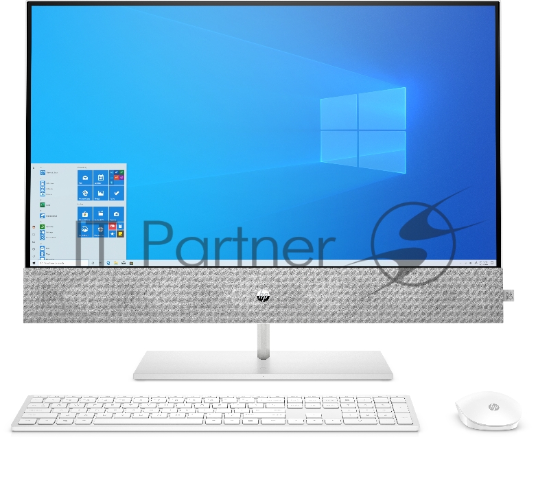 Моноблок HP Pavilion I 27-27-d0006ur NT 27 FHD(1920x1080) Core i3-10300T, 4GB DDR4 2666 (1x4GB), SSD 256Gb, Internal graphics, no DVD, kbd&mouse wired, 5MP Webcam, White, FreeDos, 1Y Wty