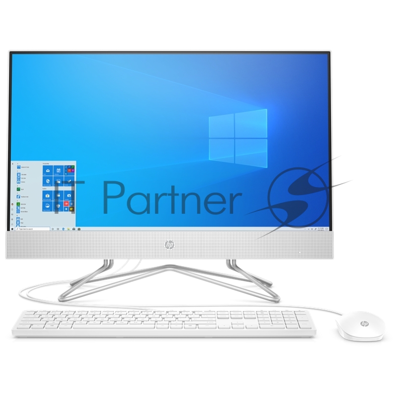 Моноблок HP 24-df0017ur AiO 23.8(1920x1080)/AMD Athlon 3050U(Ghz)/4096Mb/256SSDGb/noD Intergrated Graphics /Cam/WiFi/war 1y/Snow White/W10 + USB KBD, USB MOUSE