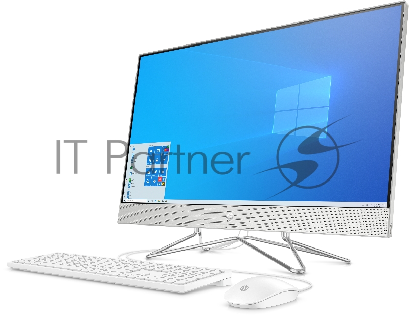 Моноблок HP 27-dp0025ur AiO 27(1920x1080)/Intel Pentium Gold G6400T(Ghz)/4096Mb/128PCISSDGb Intergrated Graphics /Cam/WiFi/war 1y/Natural silver/W10 + USB KBD, USB MOUSE