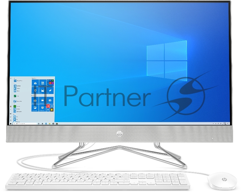 Моноблок HP 27-dp0025ur AiO 27(1920x1080)/Intel Pentium Gold G6400T(Ghz)/4096Mb/128PCISSDGb Intergrated Graphics /Cam/WiFi/war 1y/Natural silver/W10 + USB KBD, USB MOUSE