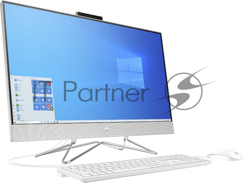 Моноблок HP 27-dp0025ur AiO 27(1920x1080)/Intel Pentium Gold G6400T(Ghz)/4096Mb/128PCISSDGb Intergrated Graphics /Cam/WiFi/war 1y/Natural silver/W10 + USB KBD, USB MOUSE