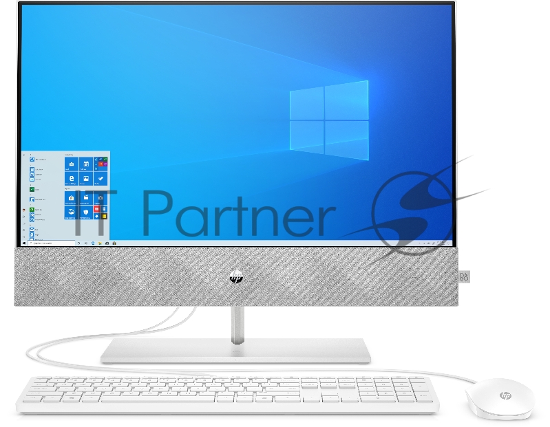 Моноблок HP Pavilion A 24-k0006ur NT 23,8 FHD(1920x1080) AMD Ryzen3-4300U, 4GB DDR4 3200 (1x4GB), SSD 256Gb, AMD Integrated Graphics, no DVD, kbd&mouse wired, 5MP Webcam, White, Win10, 1Y Wty