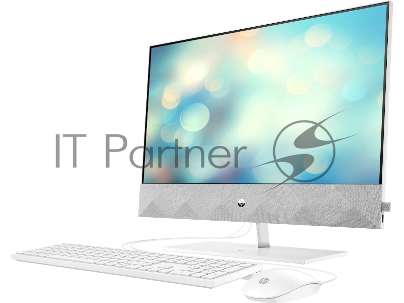 Моноблок HP Pavilion 24-k1011ur AiO 23.8(1920x1080)/Intel Core i3 10300T(3Ghz)/8192Mb/512SSDGb/n Intergrated Graphics /Cam/WiFi/war 1y/White/W11 + USB KBD, USB MOUSE