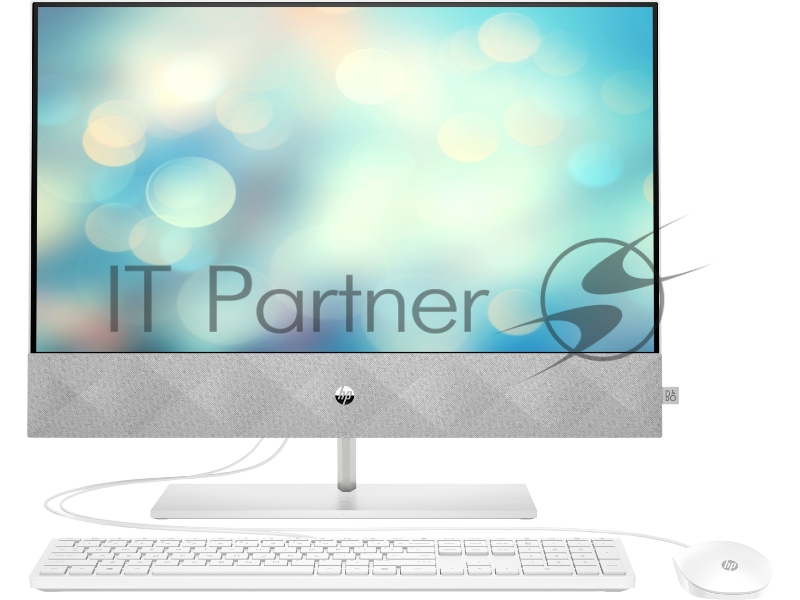 Моноблок HP Pavilion 24-k1011ur AiO 23.8(1920x1080)/Intel Core i3 10300T(3Ghz)/8192Mb/512SSDGb/n Intergrated Graphics /Cam/WiFi/war 1y/White/W11 + USB KBD, USB MOUSE