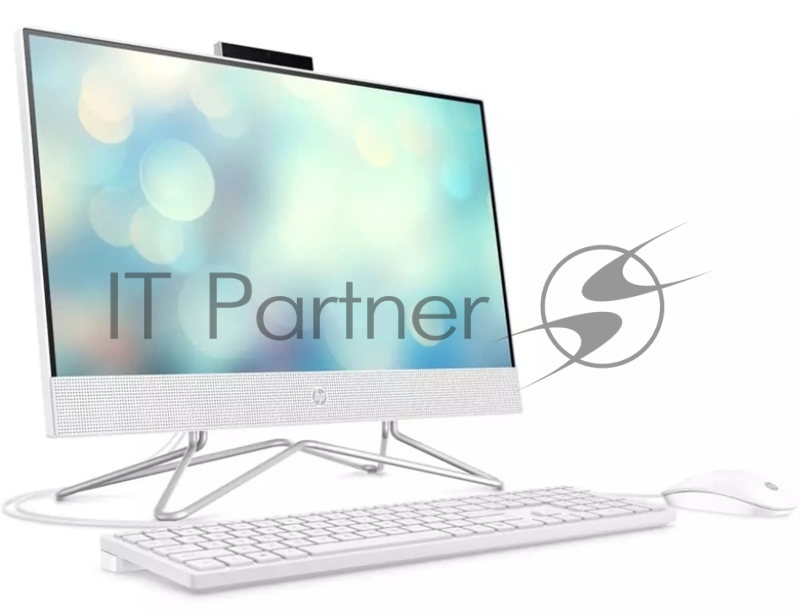 Моноблок HP 22-df0138ur NT 21.5 FHD(1920x1080) Pentium J5040, 4GB DDR4 2400 (1x4GB), SSD 128Gb, Intel Internal Graphics, noDVD, kbd&mouse wired, HD Webcam, Snow White, Windows11, 1Y Wty, repl.14P55EA