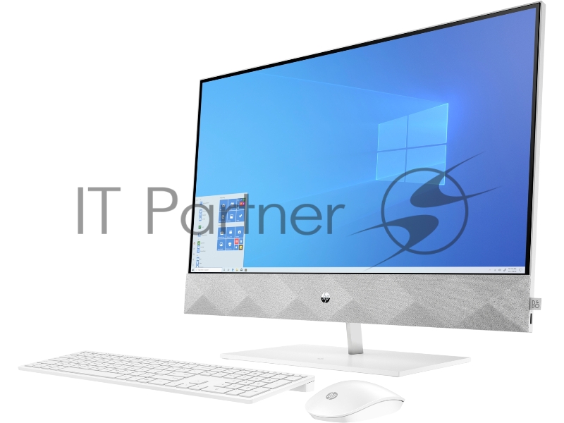 Моноблок HP Pavilion 27-d0030ur AiO 27(1920x1080)/Intel Core i3 10300T(3Ghz)/8192Mb/256SSDGb/n MX350(2048Mb)/Cam/WiFi/war 1y/White/WinHome + kbd/mouse