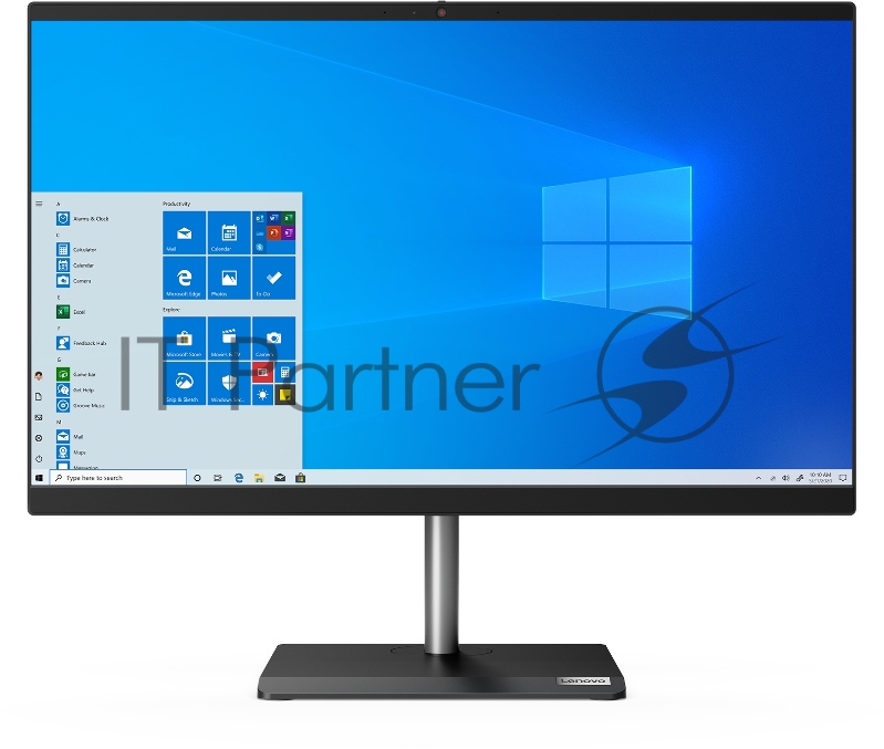 Моноблок Lenovo V50a-24IMB 23,8 i5-10400T, 8GB, 256GB SSD M.2, Intel UHD 630, WiFi, BT, DVD-RW, USB KB&Mouse, Win 10 Pro64 RUS, 1Y OS