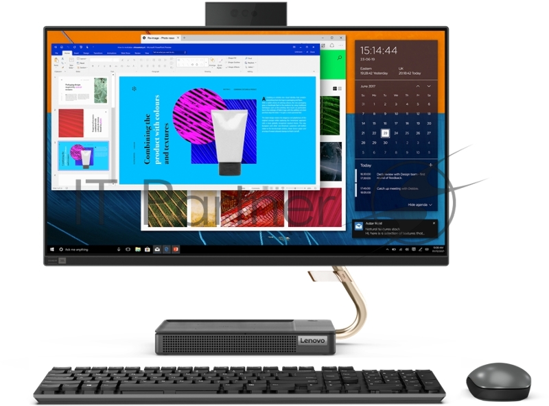 Моноблок Lenovo IdeaCentre AIO 5 24IOB6 23.8(1920x1080)/Intel Core i7 11700T(1.4Ghz)/16384Mb/512SSDG UHD Graphics 750/BT/WiFi/war 1y/black/DOS + Keyboard, mouse USB