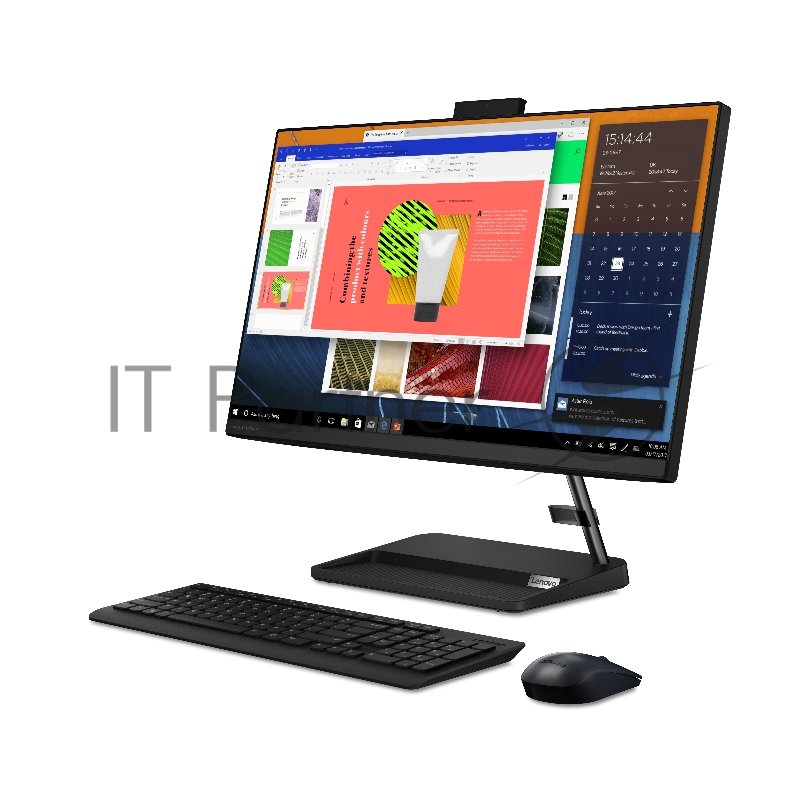 Моноблок Lenovo IdeaCentre AIO 3 22ADA6 21.5 (1920x1080)/AMD Athlon 3050U(2.3Ghz)/4096Mb/256SSDGb/ Radeon/BT/WiFi/war 1y/6.07kg/black/DOS + Keyboard, mouse USB