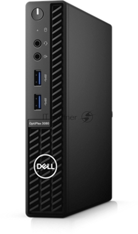 Компьютер Dell Optiplex 3080 Micro Core i3-10105T (3,0GHz) 4GB (1x4GB) DDR4 128GB SSD Intel UHD 630 TPM, VGA Linux 1y NBD