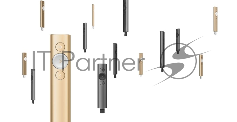 Презентер Logitech Spotlight (TM) Presentation Remote Radio USB (30м) золотистый