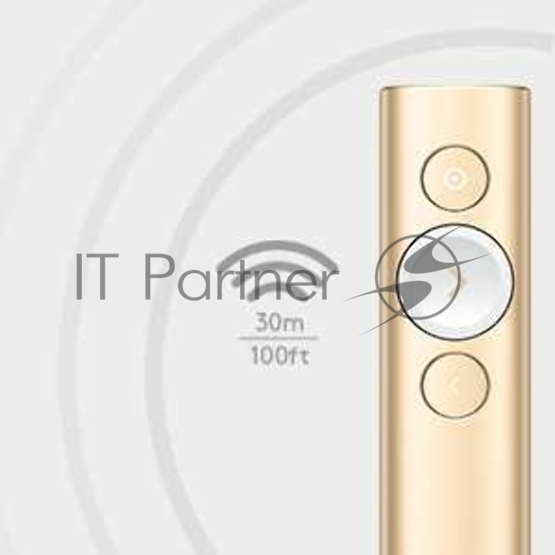 Презентер Logitech Spotlight (TM) Presentation Remote Radio USB (30м) золотистый