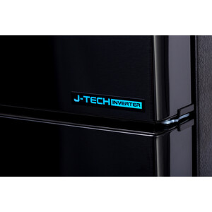 Холодильник Sharp 175 см. No Frost. A+ Черный.