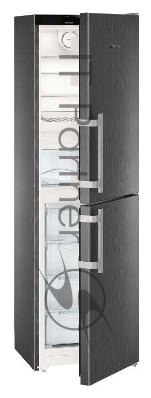 Холодильник Liebherr Холодильник Liebherr/ 201.1x60х63, объем камер 221+120, No Frost, дисплей, морозильная камера нижняя, черная нержавеющая сталь