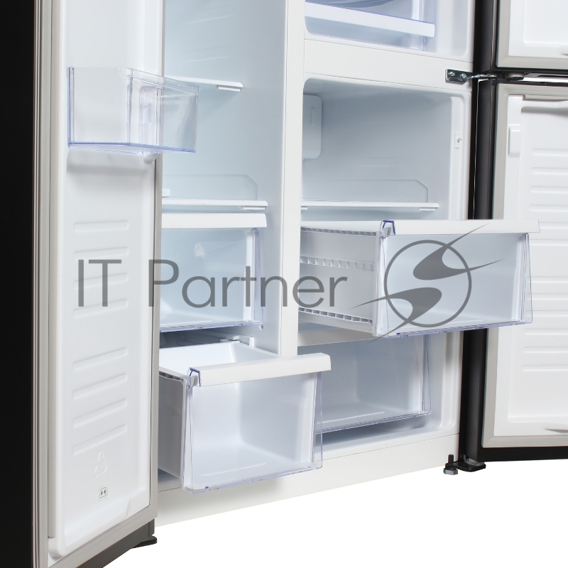 Холодильник Hyundai CS5073FV черная сталь (трехкамерный)