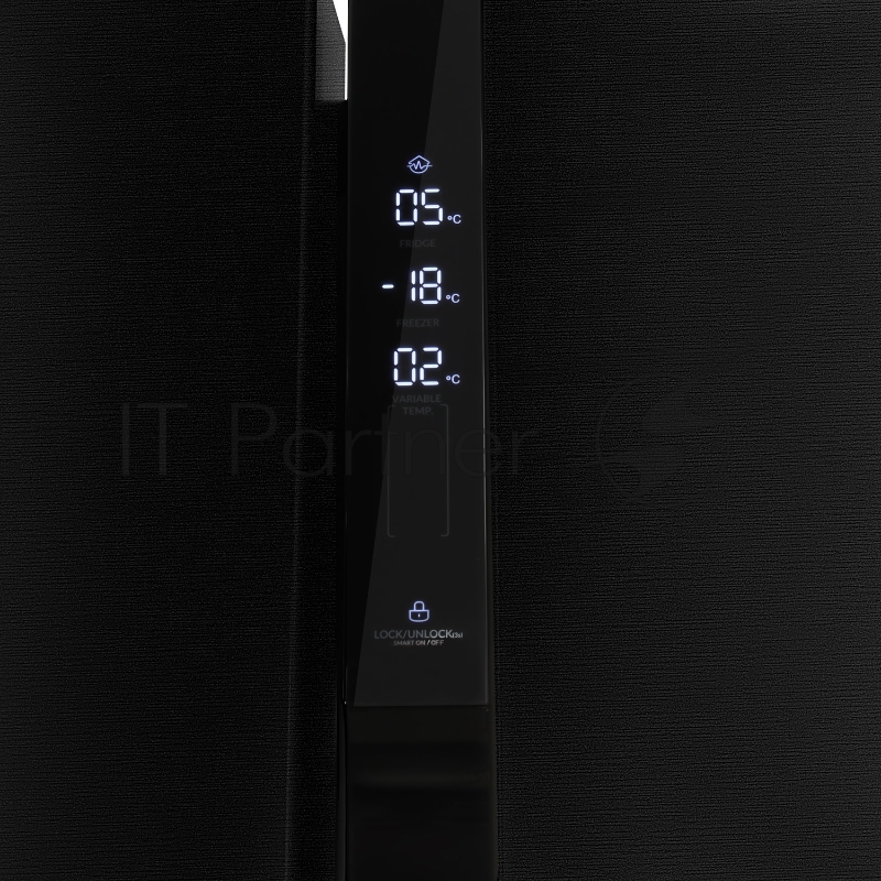 Холодильник Hyundai CS5073FV черная сталь (трехкамерный)