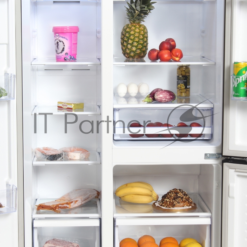 Холодильник Hyundai CS5073FV черная сталь (трехкамерный)