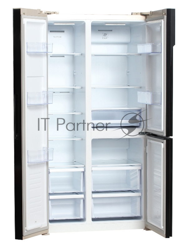 Холодильник Hyundai CS6073FV шампань стекло (трехкамерный)