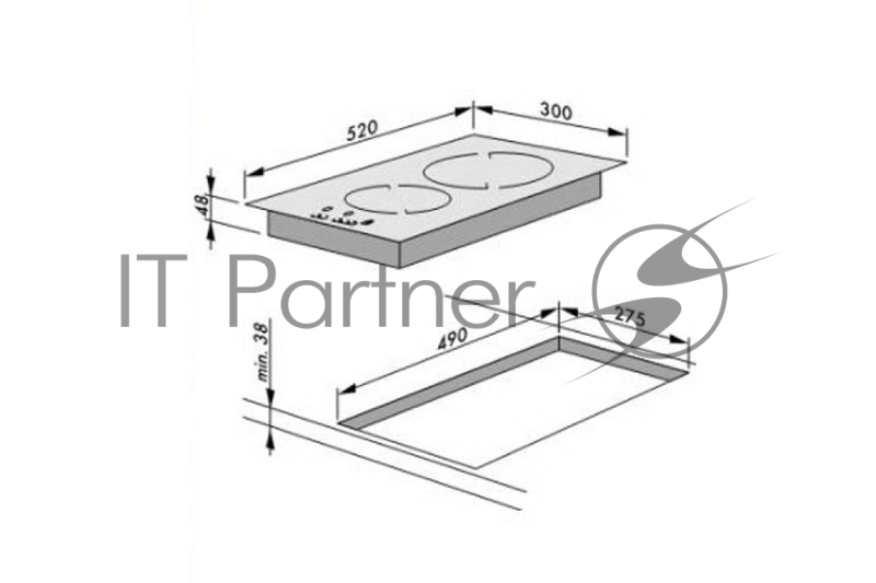 Варочная поверхность Hansa BHCS38120030 черный