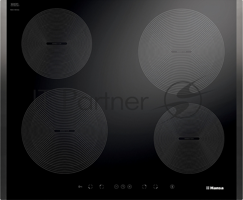 Варочная поверхность Hansa BHI68308 / 60x50 см, стеклокерамика, индукционная, сенсорное управление, независимая, черная