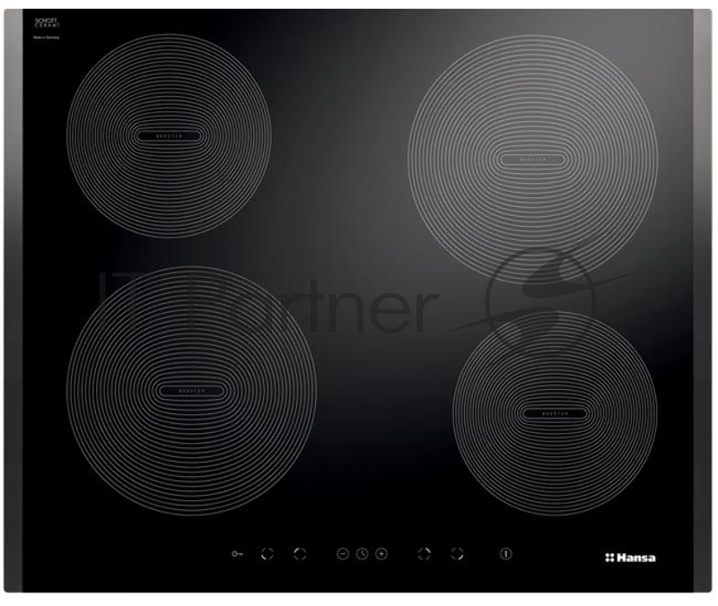 Варочная поверхность Hansa BHI68308 / 60x50 см, стеклокерамика, индукционная, сенсорное управление, независимая, черная