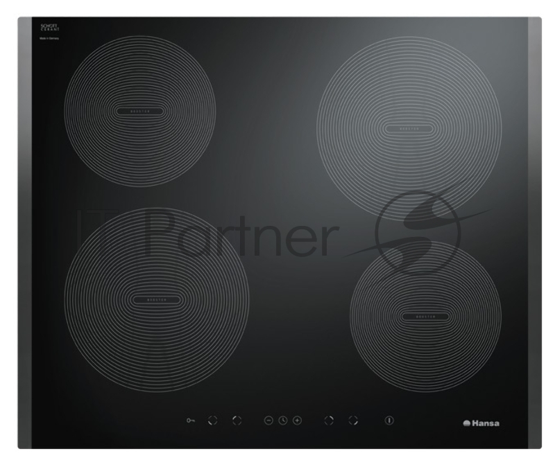 Варочная поверхность Hansa BHI68308 / 60x50 см, стеклокерамика, индукционная, сенсорное управление, независимая, черная