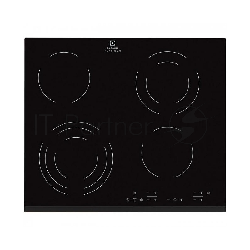 Встраиваемая варочная поверхность ELECTROLUX CPE6433KF / 59x52x3.8 см, стеклокерамика, независ., цвет: черный