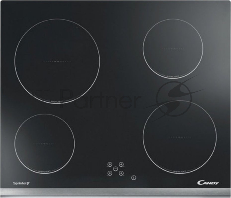 Варочная поверхность CANDY CH64XB / 4 hi light зоны нагрева.Автоматика закипания. Индикация остаточного тепла. 10 ступеней нагрева. 5 уровней безопасности. Передний кант: нержавеющая сталь