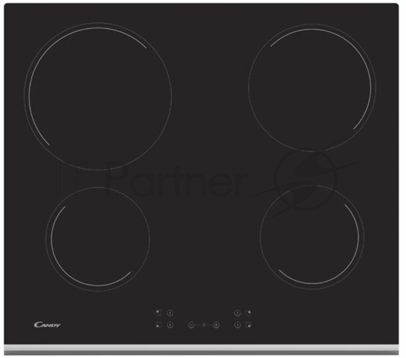 Варочная поверхность CANDY CH64XB / 4 hi light зоны нагрева.Автоматика закипания. Индикация остаточного тепла. 10 ступеней нагрева. 5 уровней безопасности. Передний кант: нержавеющая сталь