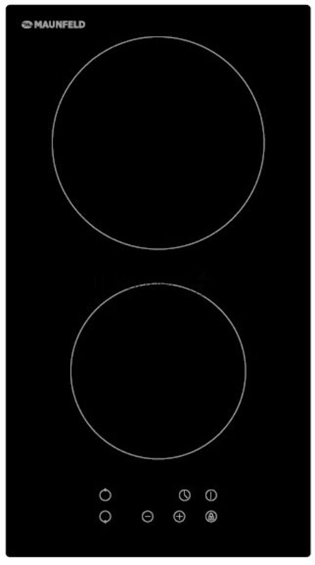 Панель варочная MAUNFELD EVCE.292-BK ДОМИНО, ЧЕРНОЕ стекло