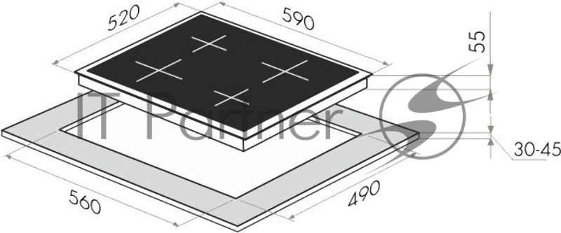 Индукционная варочная поверхность Maunfeld EVI.594-BK черный