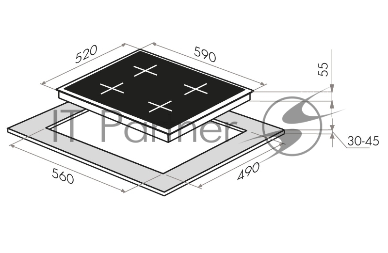 Электрическая индукционная панель MAUNFELD EVI.594.FL2(S)-BK