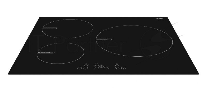 Индукционная варочная панель Vestel,1 x 160 мм, 1400/1800 Вт ,1 x 210 мм, 2100/2500 Вт ,1 x 290 мм, 2500/3000 Вт ,Таймер,Сенсорное управление, индикация остаточного тепла, бустер, определение наличия посуды, пауза, блокировка от детей, блокировка кла