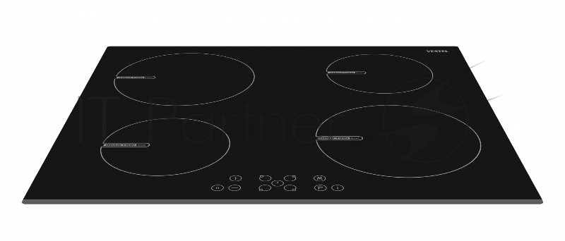 Индукционная варочная панель Vestel,2 x 160 мм, 1400/1800 Вт,2 x 210 мм, 2100/2500 Вт,Таймер,Сенсорное управление, индикация остаточного тепла, бустер, определение наличия посуды, пауза, блокировка от детей, блокировка клавиш, автоотключение,Скошенны