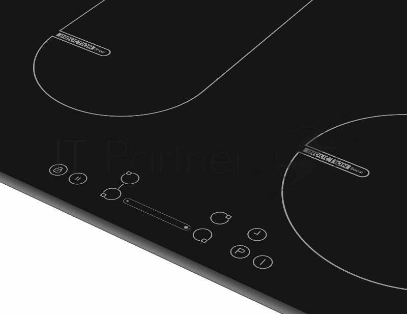 Индукционная варочная панель Vestel,3 x 160 мм, 1400/1800 Вт,1 x 210 мм, 2100/2500 Вт, Таймер, сенсорное управление-слайдер,Автопрограм остаточного тепла, бустер, определение наличия посуды, пауза, блокировка от детей, блокировка клавиш,