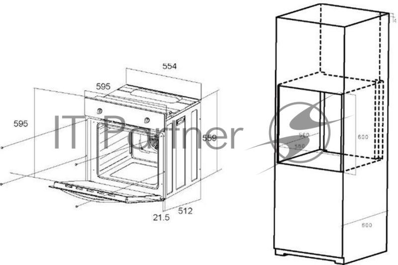 Духовой шкаф Электрический Maunfeld EOEC.586W белый