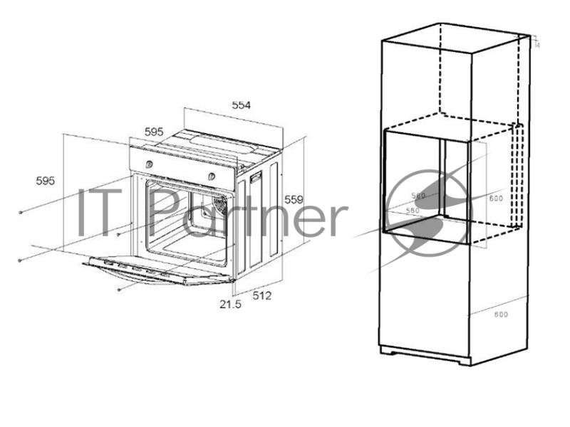 Духовой шкаф Электрический Maunfeld EOEC.586B2 черный